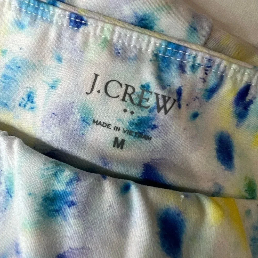 J.Crew Cropped Stretch Pull On Splatter Paint Leggings Size M